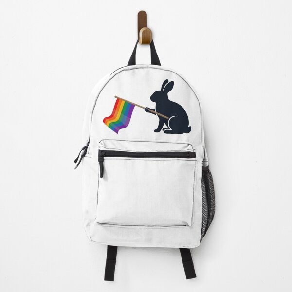 Item preview, Pride Rabbit Carrying Rainbow Flag – Love, Equality and Acceptance Colorful Rabbit Design designed and sold by Trendesigne.