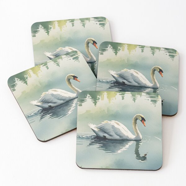 Item preview, Swan Watercolor Wildlife Bird Art  designed and sold by MaverlyShop.