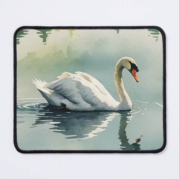 Item preview, Swan Watercolor Wildlife Bird Art designed and sold by MaverlyShop.