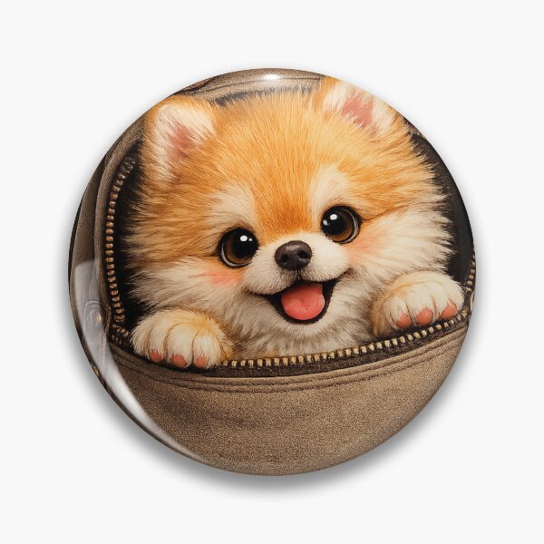 Item preview, Cute Pomeranian Peeking Out of Backpack – Adorable Fluffy Dog Travel Art | Pomeranian Gift designed and sold by irfanshikh.