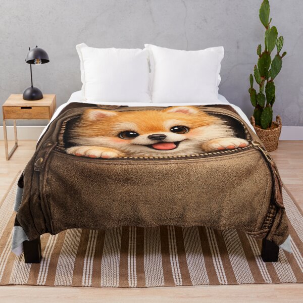 Item preview, Cute Pomeranian Peeking Out of Backpack – Adorable Fluffy Dog Travel Art | Pomeranian Gift designed and sold by irfanshikh.