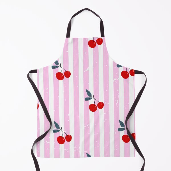 Item preview, Cherry Stripe Pattern – Cute Pink and Black Retro Fruit Aesthetic designed and sold by NightSpell.