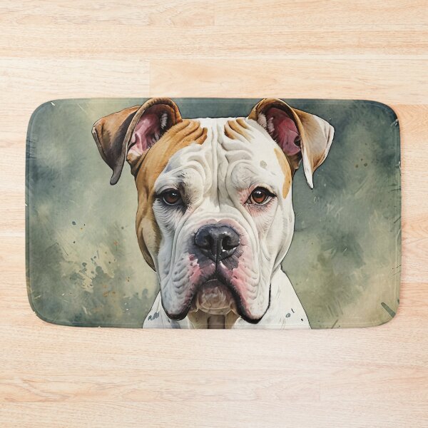 Item preview, American Bulldog Watercolor Wildlife Dog Art designed and sold by MaverlyShop.