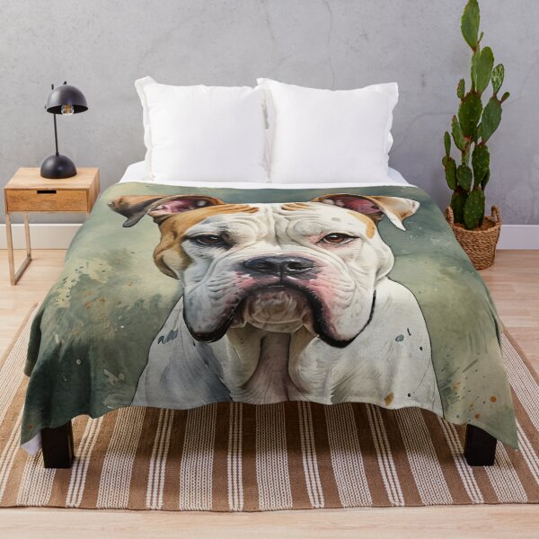 Item preview, American Bulldog Watercolor Wildlife Dog Art designed and sold by MaverlyShop.
