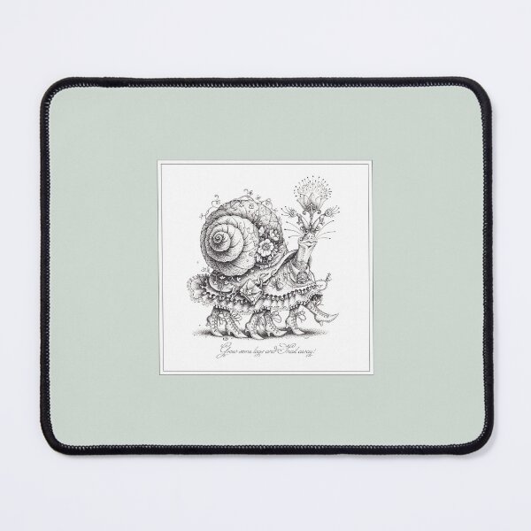 Item preview, Snail Away! "Sage Green" designed and sold by DrolmaRinArt.