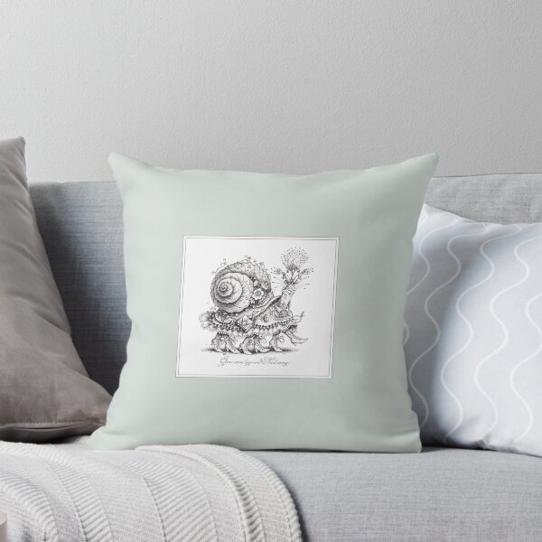 Item preview, Snail Away! "Sage Green" designed and sold by DrolmaRinArt.