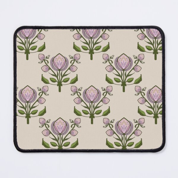 Item preview, Vintage Folk Floral Thistle Pattern | Elegant Botanical Cottagecore Art with Lavender Blooms and Green Leaves designed and sold by Almanzart.