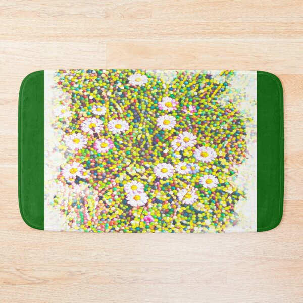 Item preview, Abstract Pointillism Wild Daisy Meadow Mosaic Vignette designed and sold by BalkanBloom.