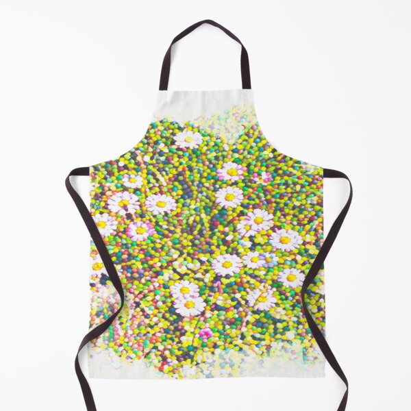 Item preview, Abstract Pointillism Wild Daisy Meadow Mosaic Vignette designed and sold by BalkanBloom.