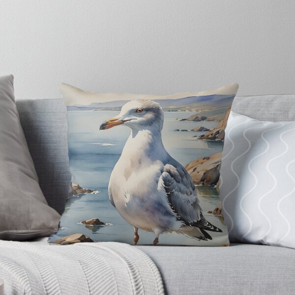 Item preview, Seagull Coastal Watercolor Wildlife Bird Art designed and sold by MaverlyShop.