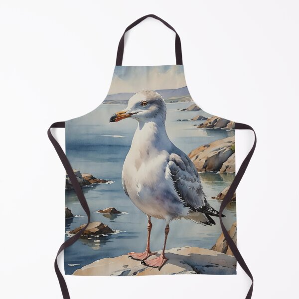 Item preview, Seagull Coastal Watercolor Wildlife Bird Art designed and sold by MaverlyShop.