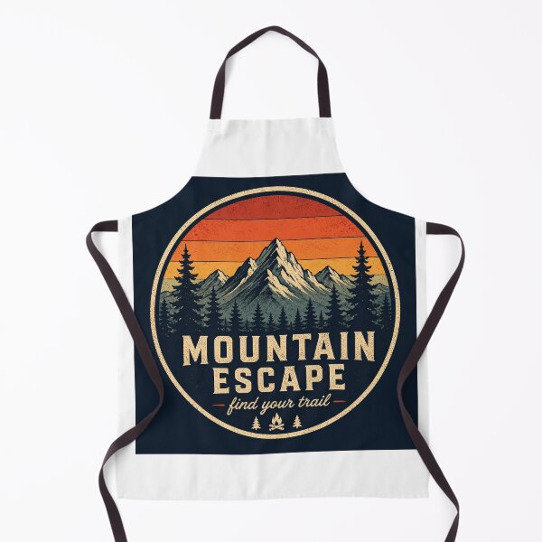 Item preview, Mountain Escape Vintage Outdoor Adventure Badge designed and sold by InkWanderStudio.