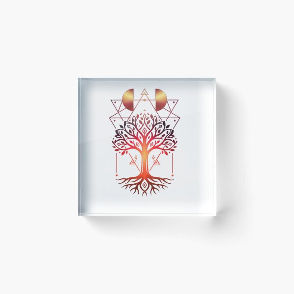 Item preview, Heart Tree – Fire Colors & Geometric Energy designed and sold by Herzbaumatelier.