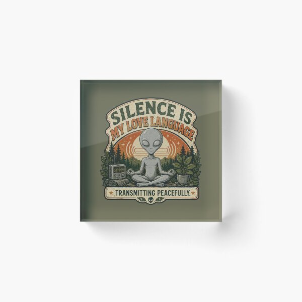 Item preview, Silence Is My Love Language - Funny Introvert Alien Design designed and sold by BlackSector77.
