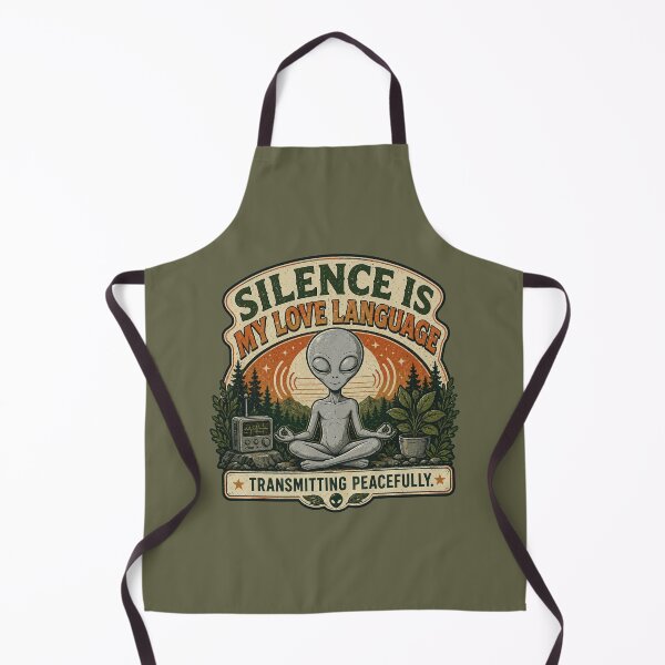 Item preview, Silence Is My Love Language - Funny Introvert Alien Design designed and sold by BlackSector77.