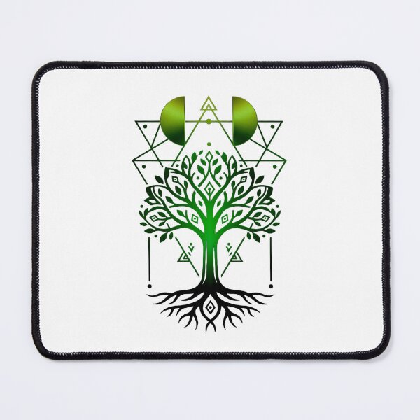 Item preview, Heart Tree – Geometric Natural Power in Green & Black designed and sold by Herzbaumatelier.