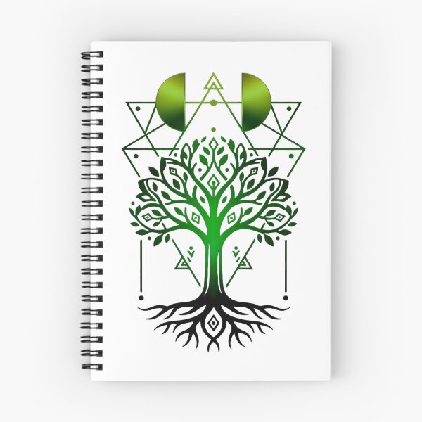 Item preview, Heart Tree – Geometric Natural Power in Green & Black designed and sold by Herzbaumatelier.