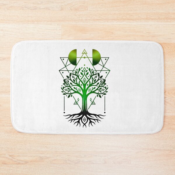 Item preview, Heart Tree – Geometric Natural Power in Green & Black designed and sold by Herzbaumatelier.