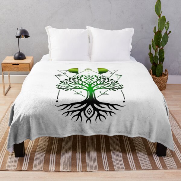Item preview, Heart Tree – Geometric Natural Power in Green & Black designed and sold by Herzbaumatelier.