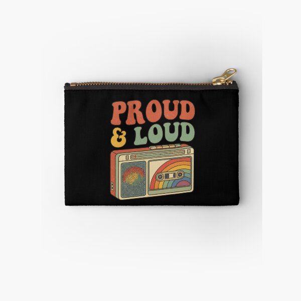 Item preview, Proud and Loud Retro Rainbow Cassette Radio LGBTQ Pride Vintage T-Shirt designed and sold by Fangtasia77.