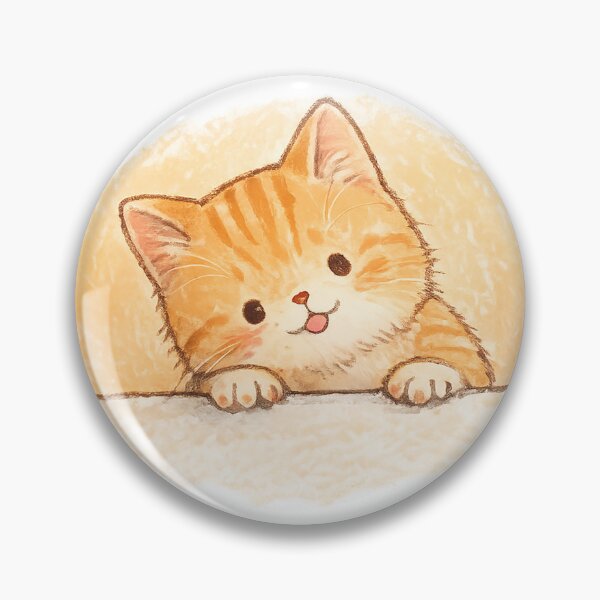 Item preview, Cute Orange Tabby Cat Peeking Over Edge designed and sold by Ninejoe.
