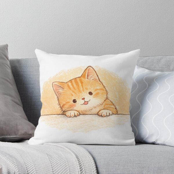 Item preview, Cute Orange Tabby Cat Peeking Over Edge designed and sold by Ninejoe.
