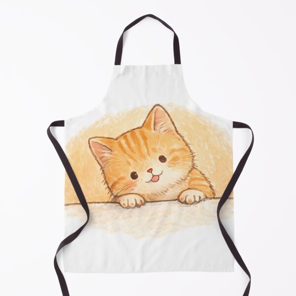 Item preview, Cute Orange Tabby Cat Peeking Over Edge designed and sold by Ninejoe.