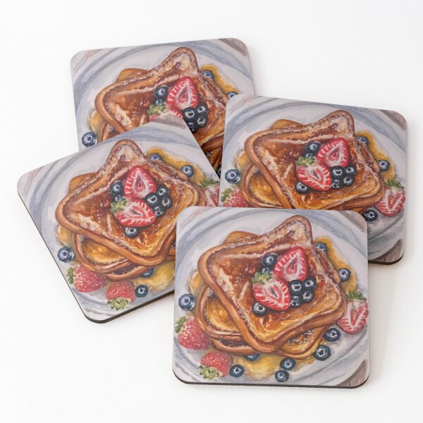 Item preview, Berry Sweet Morning – French Toast Watercolor Art designed and sold by happiartworks .