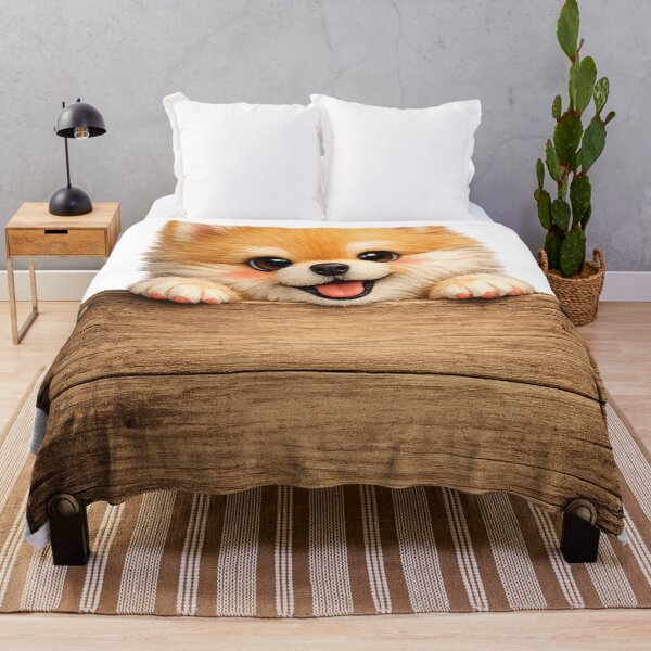 Item preview, Cute Pomeranian Holding Blank Wood Sign – Funny Fluffy Dog Customize Art | Pomeranian Gift designed and sold by irfanshikh.