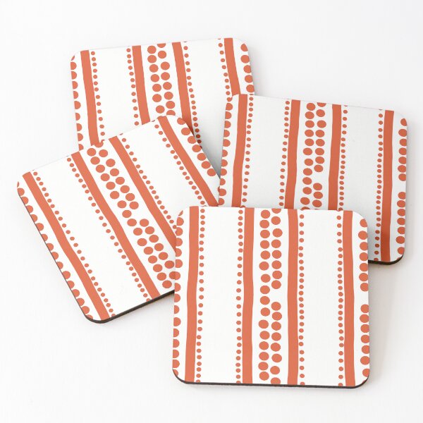 Item preview, Retro Burnt Orange Polka Dot Stripes Pattern designed and sold by Ailiida.