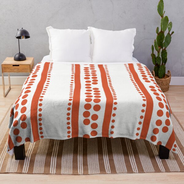 Artikelvorschau, Retro-Streifenmuster mit gebranntem Orange und Polka-Dots entworfen und verkauft von Ailiida.