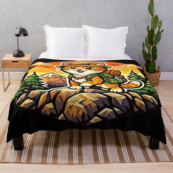 Item preview, Adventure Cat on Mountain Peak Sticker designed and sold by Timeless Junction.
