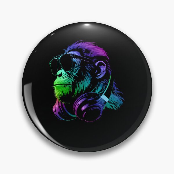 Item preview, Vibrant Gorilla DJ Ape with Shades & Headphones designed and sold by marke770.