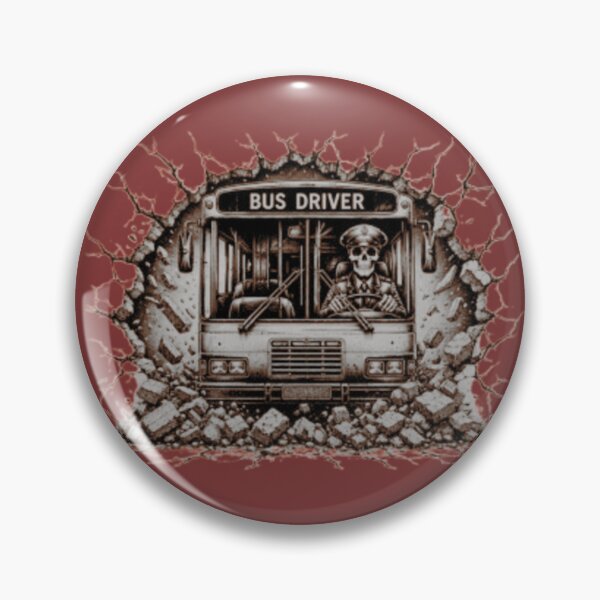 Item preview, Skeleton Bus Driver Breaking Through – Dark Humor Transit Skull Art designed and sold by RAYBIL.