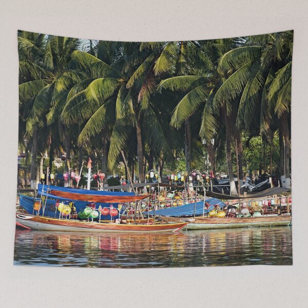 Item preview, Typical boats under Vietnamese coconut trees designed and sold by franck380.