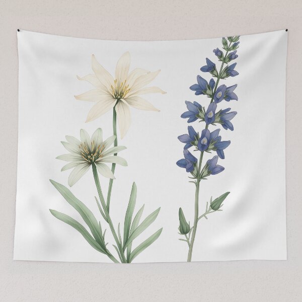 Item preview, Wildflower Botanical Watercolor Art Print designed and sold by Luna-Flow.