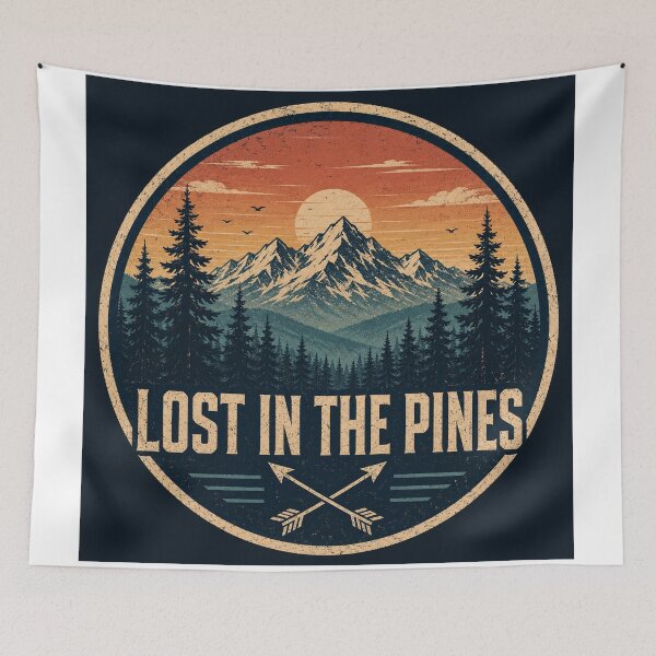 Item preview, Lost in the Pines Vintage Forest Badge designed and sold by InkWanderStudio.