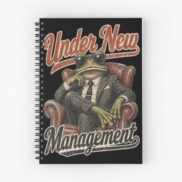 Item preview,  Under New Management Funny Frog In Suit Retro Meme designed and sold by ElkasDesign.
