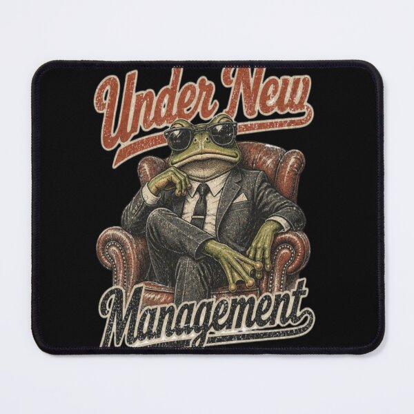 Item preview,  Under New Management Funny Frog In Suit Retro Meme designed and sold by ElkasDesign.