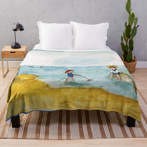 Item preview, Boys and girls on the seashore in 1885 designed and sold by TerryKerrImages.