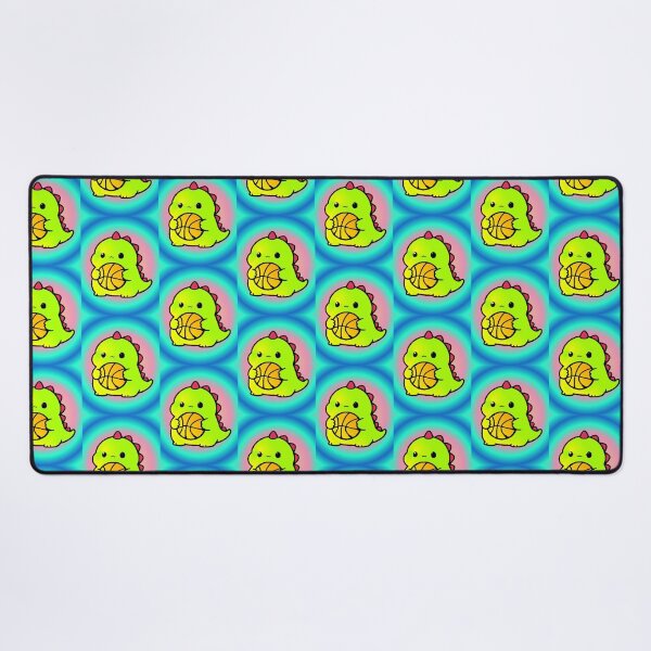 Item preview, Kawaii Green Dinosaur Playing Chibi Basketball designed and sold by AstronautMerch.