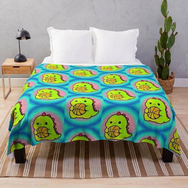 Item preview, Kawaii Green Dinosaur Playing Chibi Basketball designed and sold by AstronautMerch.