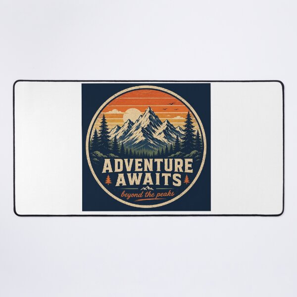 Item preview, Adventure Awaits Beyond the Peaks Vintage Badge designed and sold by InkWanderStudio.