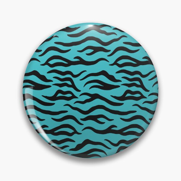 Item preview, Turquoise and Black tiger print designed and sold by pattern-archive.