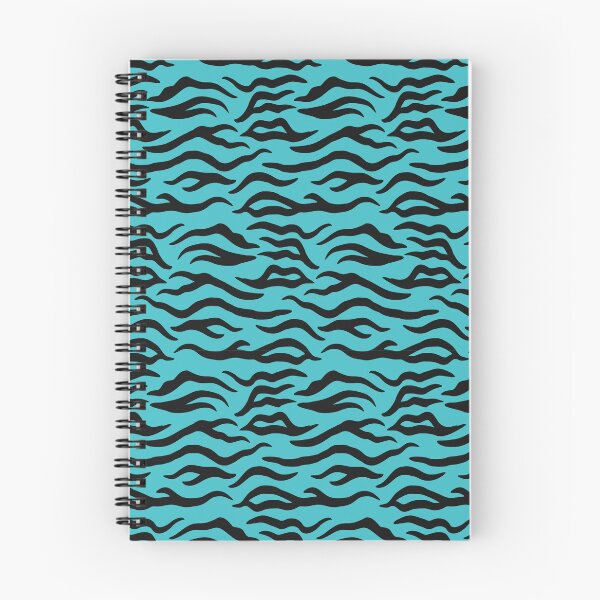 Item preview, Turquoise and Black tiger print designed and sold by pattern-archive.