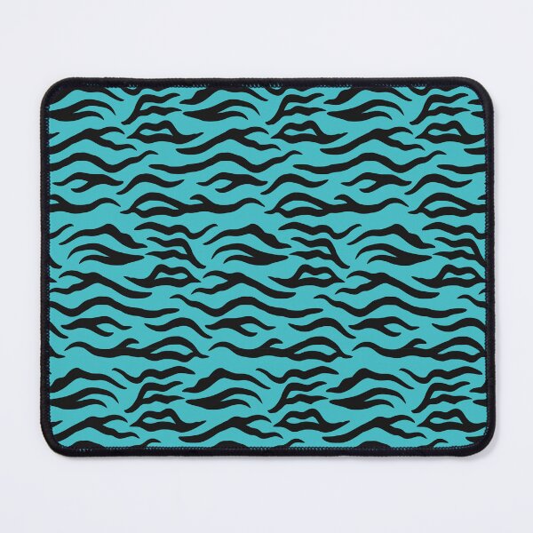 Item preview, Turquoise and Black tiger print designed and sold by pattern-archive.