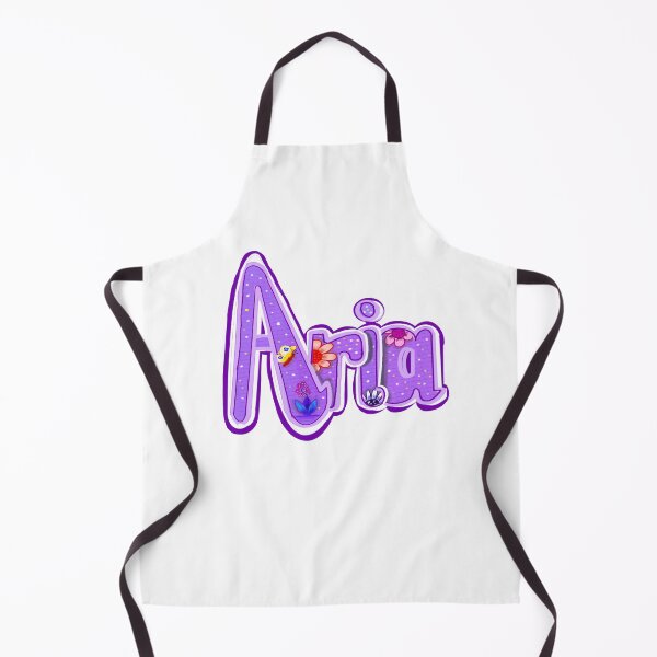 Item preview, Aria personalized floral butterfly themed popular girls name woman women’s first name in purple calligraphy designed and sold by Artonmytee.