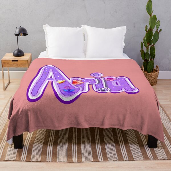 Item preview, Aria personalized floral butterfly themed popular girls name woman women’s first name in purple calligraphy designed and sold by Artonmytee.