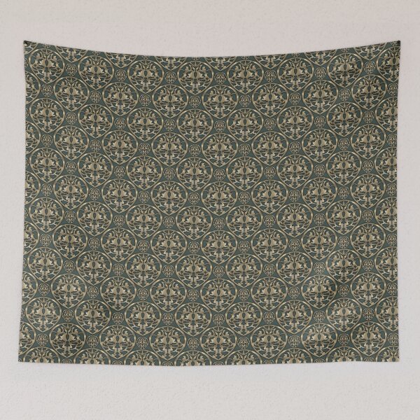Item preview, Luxury Emerald Green and Gold Ornamental Art Deco Pattern designed and sold by Almanzart.