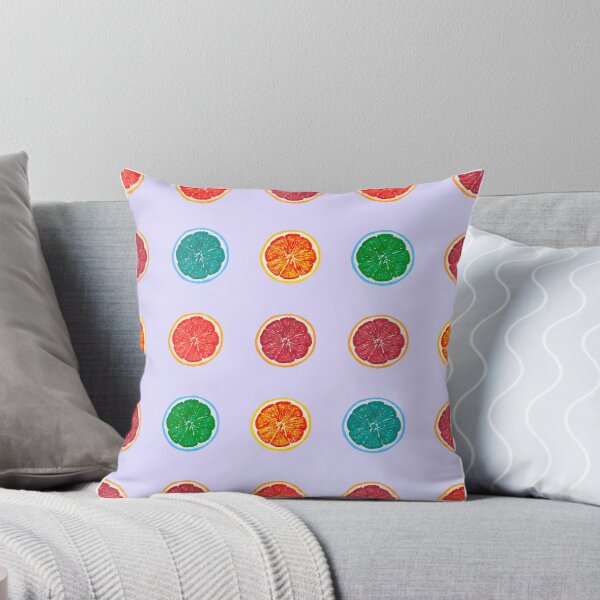 Item preview, Colorful Citrus Slices Pattern Pastel Lavender Background Modern Fruit Design designed and sold by Almanzart.